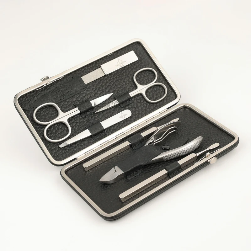 Leder Maniküre Etui Frame XL - 7-Teilig