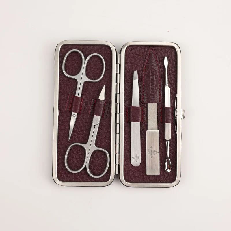 Leder Maniküre Etui Frame L - 5-Teilig