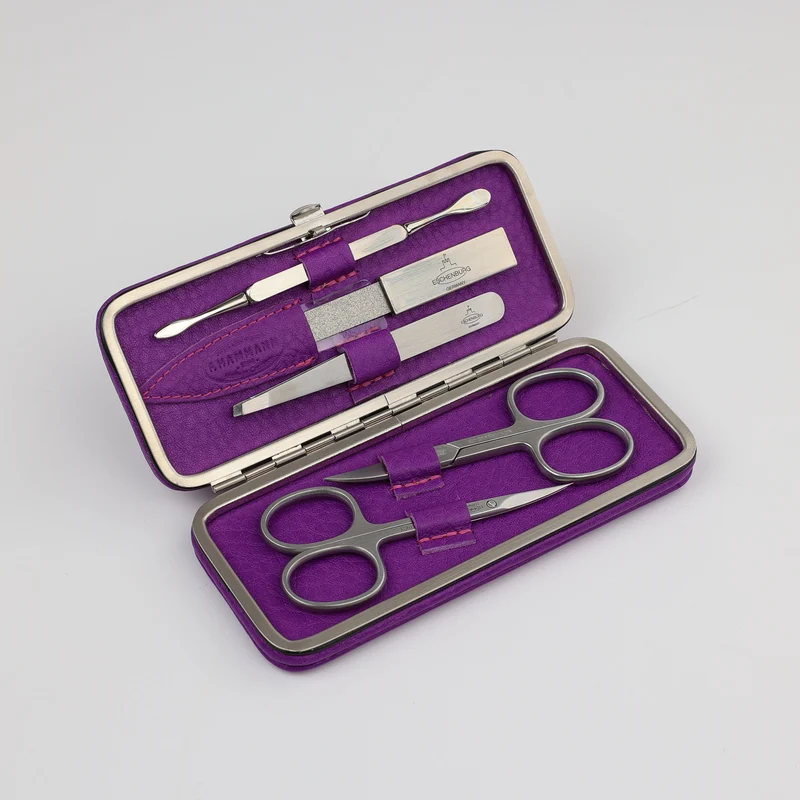 Leder Maniküre Etui Frame L - 5-Teilig