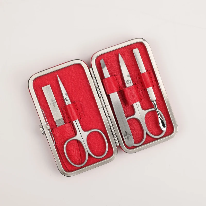 Leder Maniküre Etui Frame M - 5-Teilig