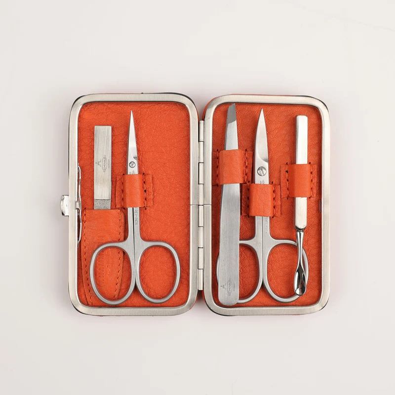 Leder Maniküre Etui Frame M - 5-Teilig