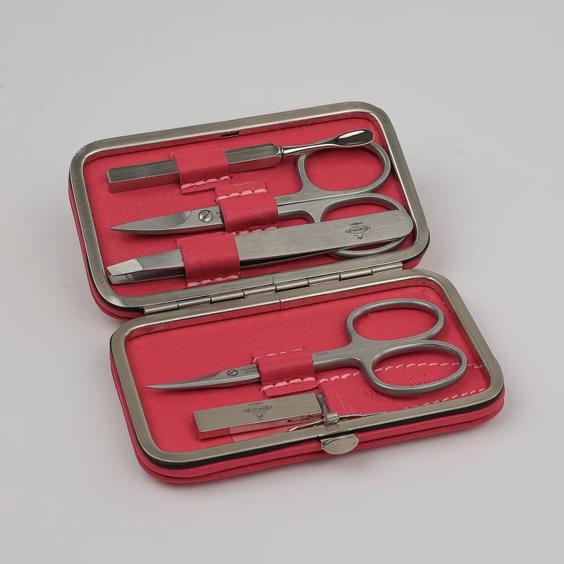 Leder Maniküre Etui Frame M - 5-Teilig