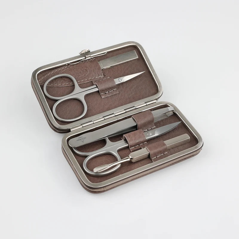 Leder Maniküre Etui Frame M - 5-Teilig