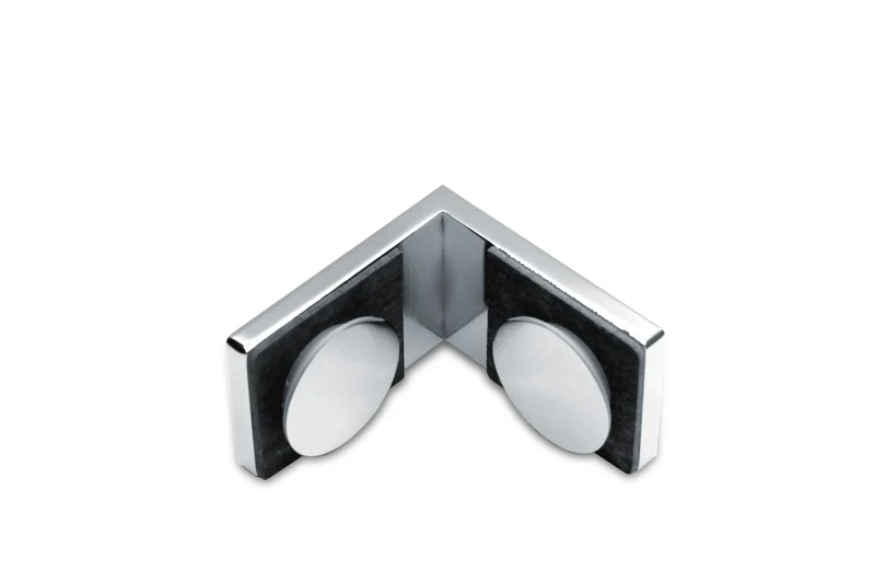 Eido S40 Winkelverbinder Glas-Glas 90°, flächenbündig mit Senklochbohrung, 8 mm ESG, Art.Nr. 400005