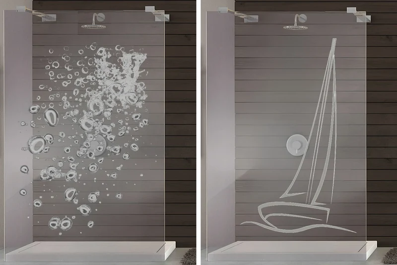 Mehrpreis: Individuelles Wunschmotiv für Laser-Designduschglas