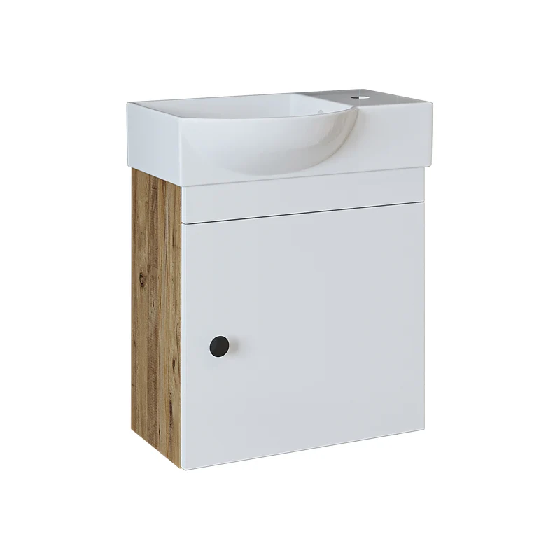 Roomart Waschbeckenunterschrank PUNTO, 46,5 cm, mit Keramikbecken, in 4 Farben