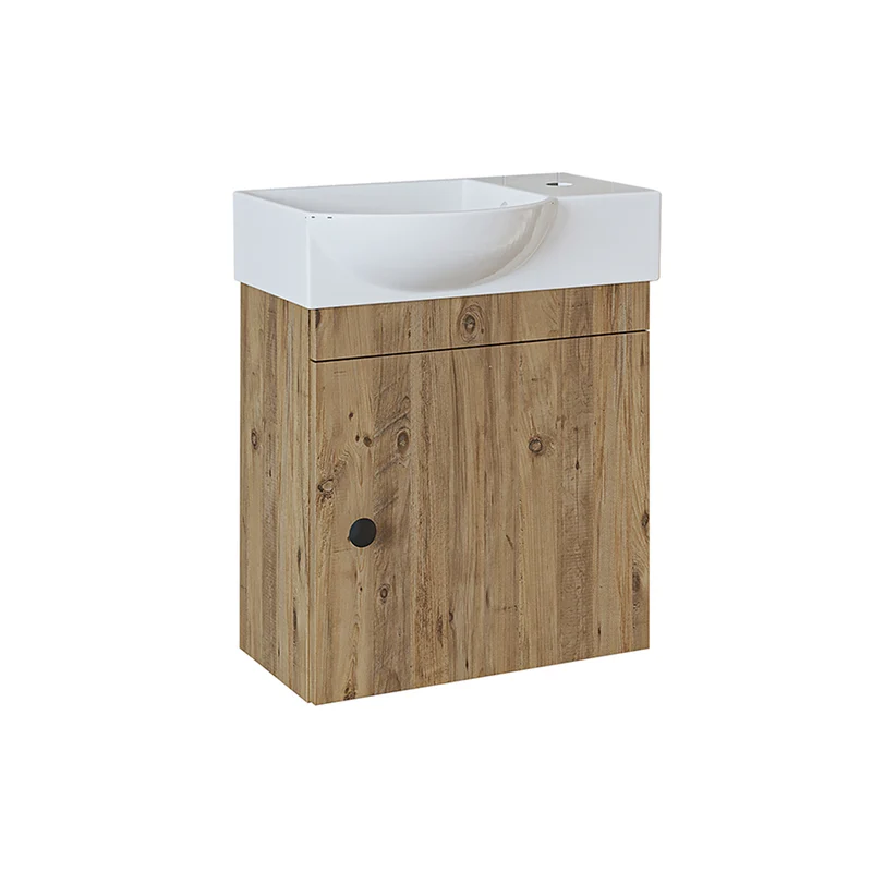 Roomart Waschbeckenunterschrank PUNTO, 46,5 cm, mit Keramikbecken, in 4 Farben