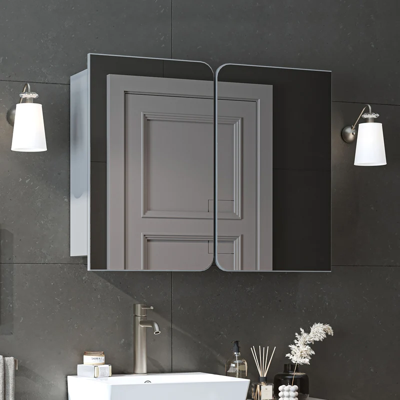 Roomart 4-teiliges Badmöbel-Set LYCIA, 49 cm, Waschtisch, Spiegelschrank und Hochschrank, in 4 Farben
