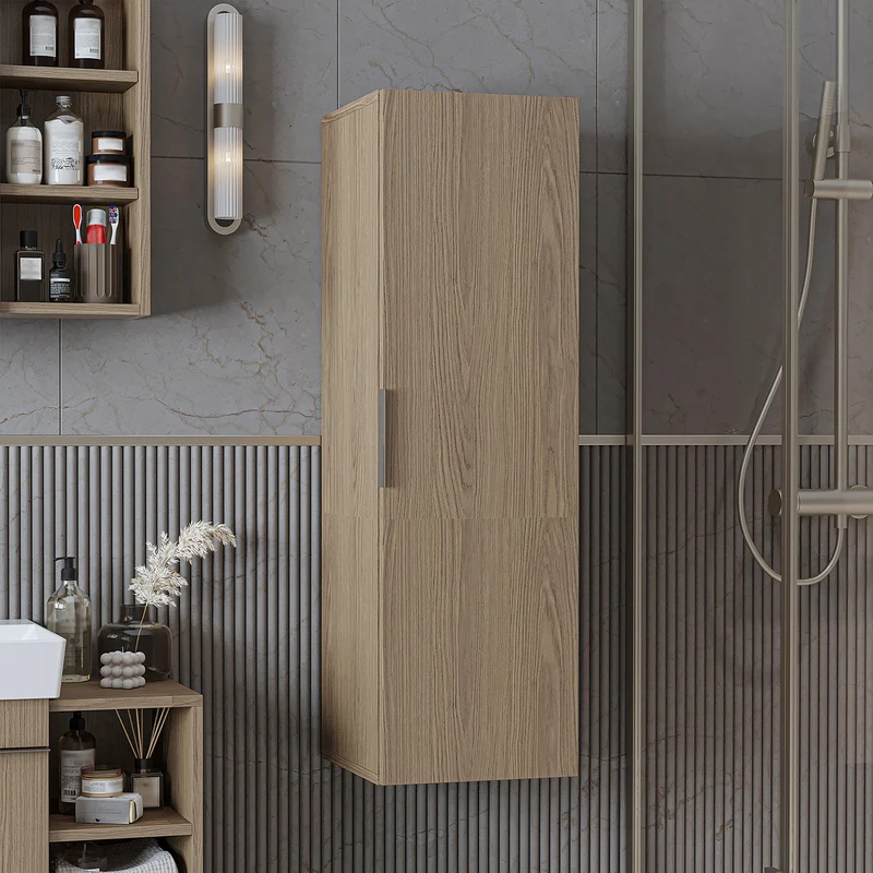 Roomart 4-teiliges Badmöbel-Set LYCIA, 49 cm, Waschtisch, Spiegelschrank und Hochschrank, in 4 Farben