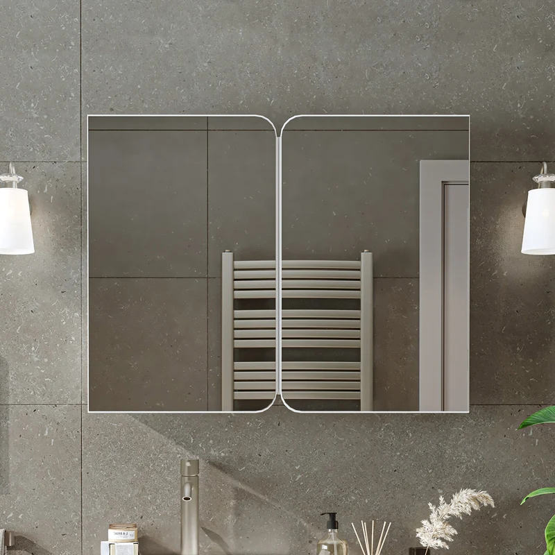 Roomart 4-teiliges Badmöbel-Set LYCIA, 49 cm, Waschtisch, Spiegelschrank und Hochschrank, in 4 Farben