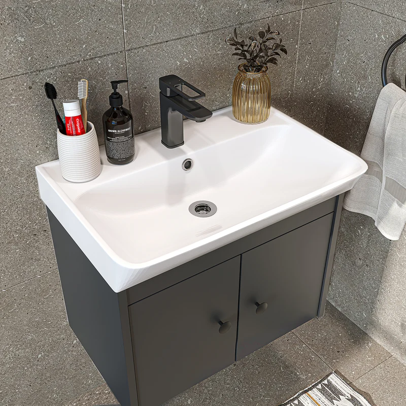 Roomart Badmöbel-Set ADA, 60 cm, mit Keramik-Waschbecken, in 6 Farben