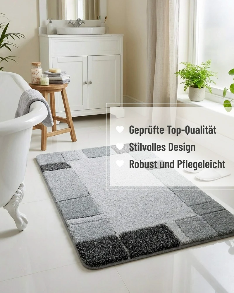 Badteppich Grau Multi "Villa Elba" Homie Living