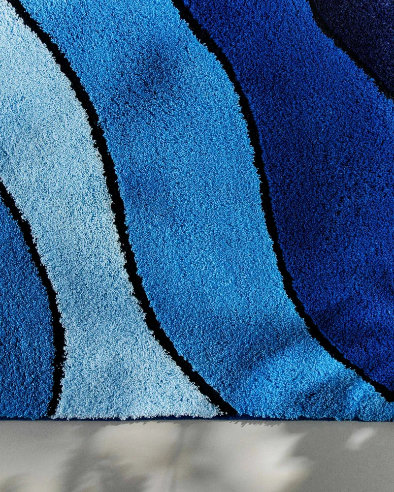 Badteppich Blau Multi "Monte Cavo" Homie Living