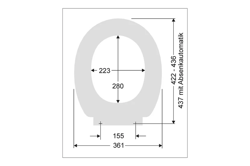 FORMAT Basic 2.0 WC-Sitz mit Deckel und Absenkautomatik, Duroplast weiß, Art.Nr. 259892
