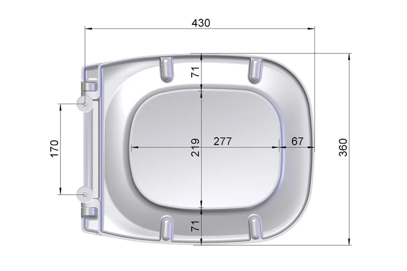 FORMAT Basic 2.0-D WC-Sitz mit Deckel und Absenkautomatik, D-Form, Duroplast weiß, Art.Nr. 270601