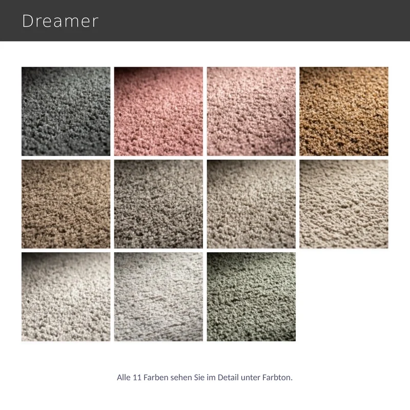 Dreamer – hochwertiger Designteppich nach Maß mit besonders weicher Oberfläche rund eckig