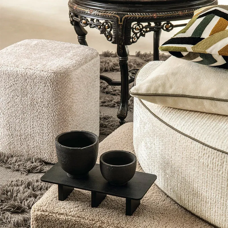 Edge of Heaven – eleganter Designvorhang nach Maß aus Baumwolle mit geometrischem Muster Stickerei