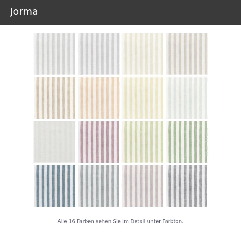 Jorma – halbtransparenter moderner Leinenvorhang nach Maß mit feinem Streifendesign hochwertig
