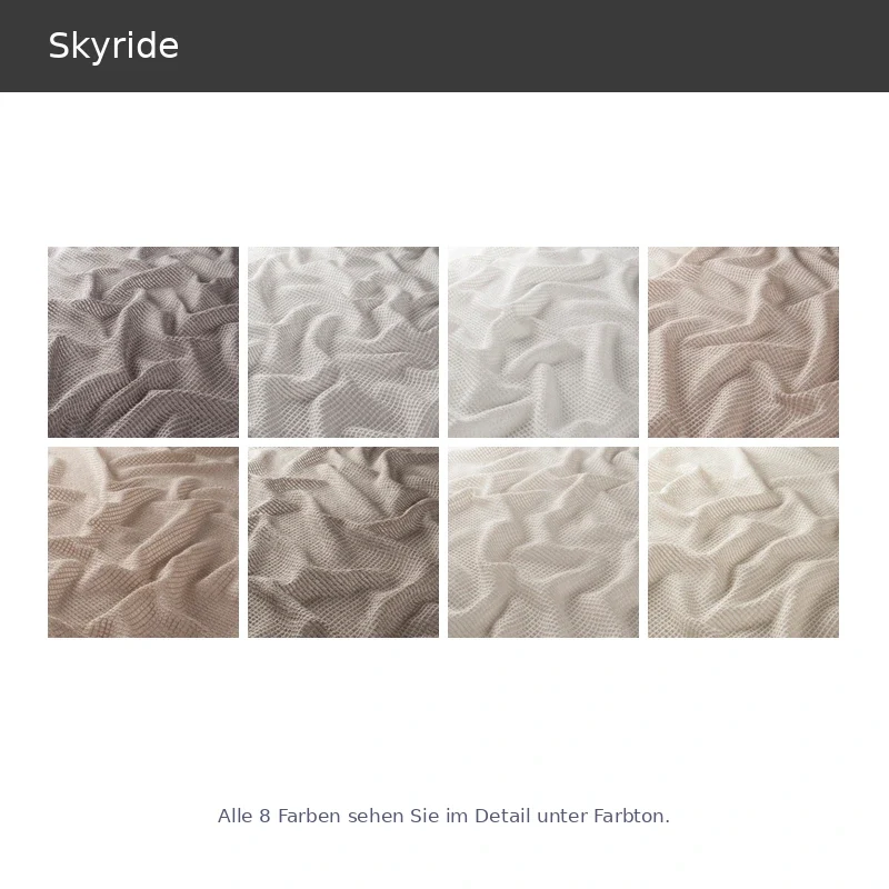 Skyride – halbtransparenter Netzvorhang nach Maß mit moderner puristischer Gitterstruktur