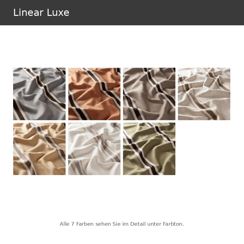 Linear Luxe – moderner Streifenvorhang nach Maß mit elegantem Streifenmuster in edlen Naturtönen