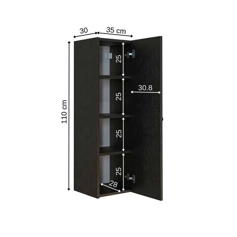 Roomart Badschrank ADA, 110 cm, wandhängend mit Soft-Close-Tür, in 4 Farben