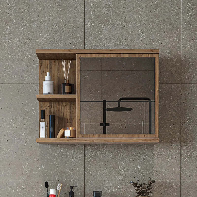 Roomart Spiegelschrank ADA, 60 cm, mit offenem Regal und Soft-Close-Tür, in 4 Farben