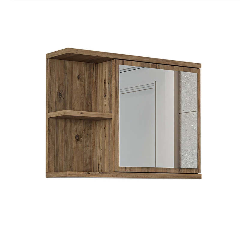 Roomart Spiegelschrank ADA, 60 cm, mit offenem Regal und Soft-Close-Tür, in 4 Farben