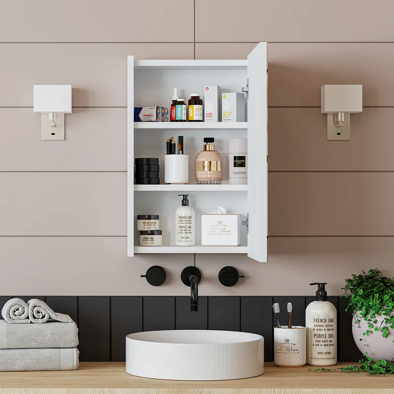 Roomart Badezimmer Spiegelschrank PUNTO, 40 cm, mit Soft-Close-Tür, in 2 Farben