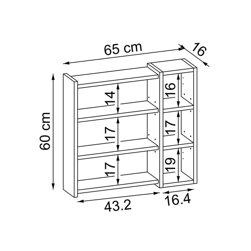 Roomart 4-teiliges Badmöbel-Set LOTUS, 65 cm, mit rundem Aufsatzbecken und Hochschrank, in 3 Farben