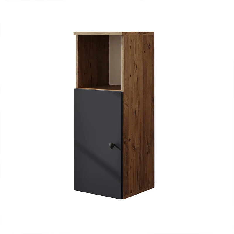 Roomart 4-teiliges Badmöbel-Set LOTUS, 65 cm, mit rundem Aufsatzbecken und Hochschrank, in 3 Farben
