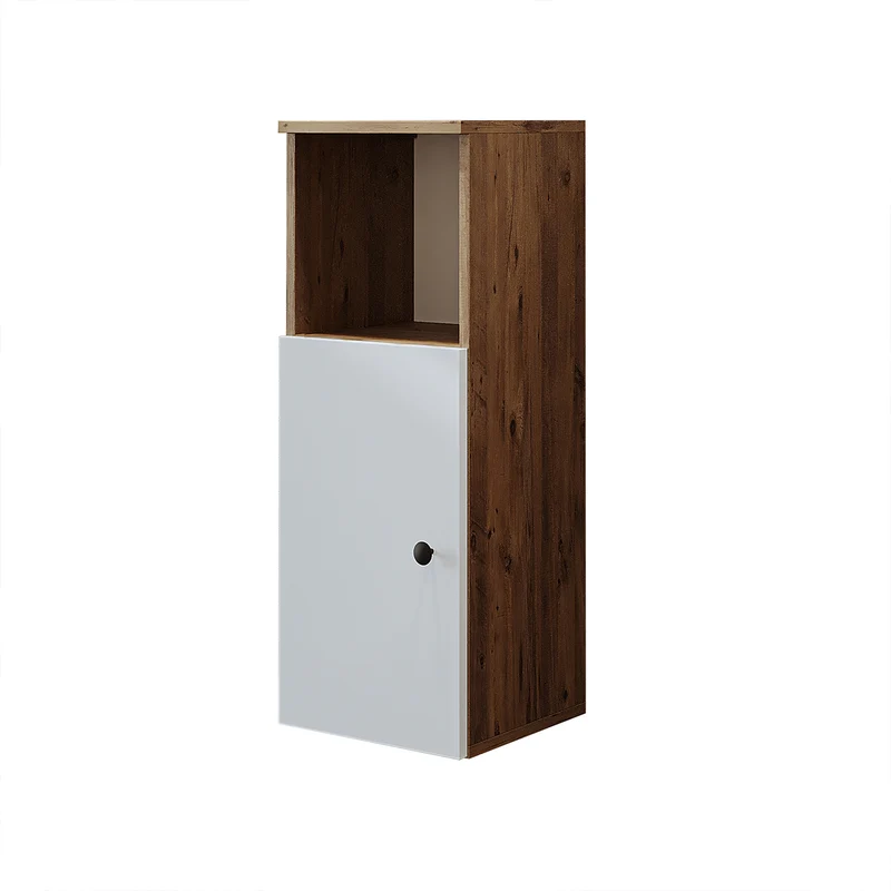 Roomart 4-teiliges Badmöbel-Set LOTUS, 75 cm, mit rundem Aufsatzbecken und Hochschrank, in 3 Farben