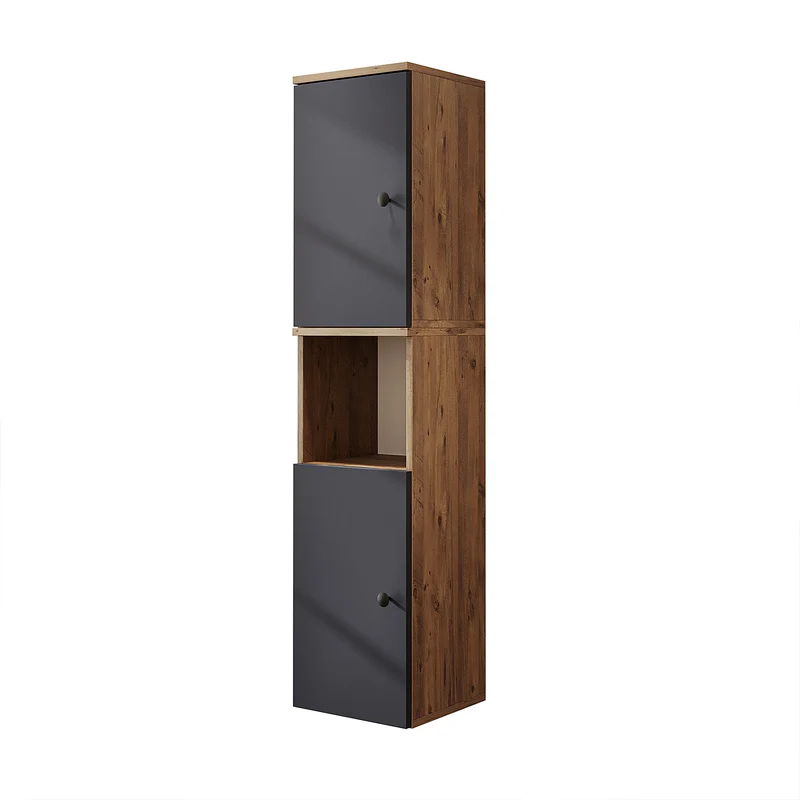 Roomart Badmöbel Set LOTUS 95 cm – 4-teiliges Badezimmermöbel mit Keramik-Waschbecken, Spiegelschrank & Hochschrank – Modernes Design