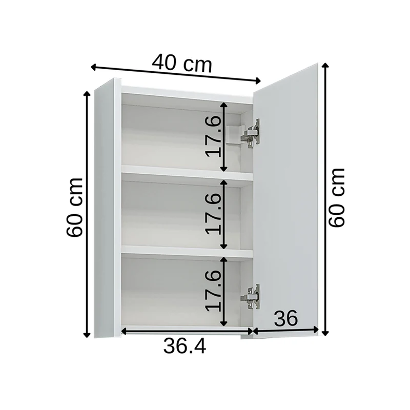 Roomart Badmöbel-Set PUNTO, 46 cm, schmales Gäste-WC-Set mit Spiegelschrank, in 4 Farben