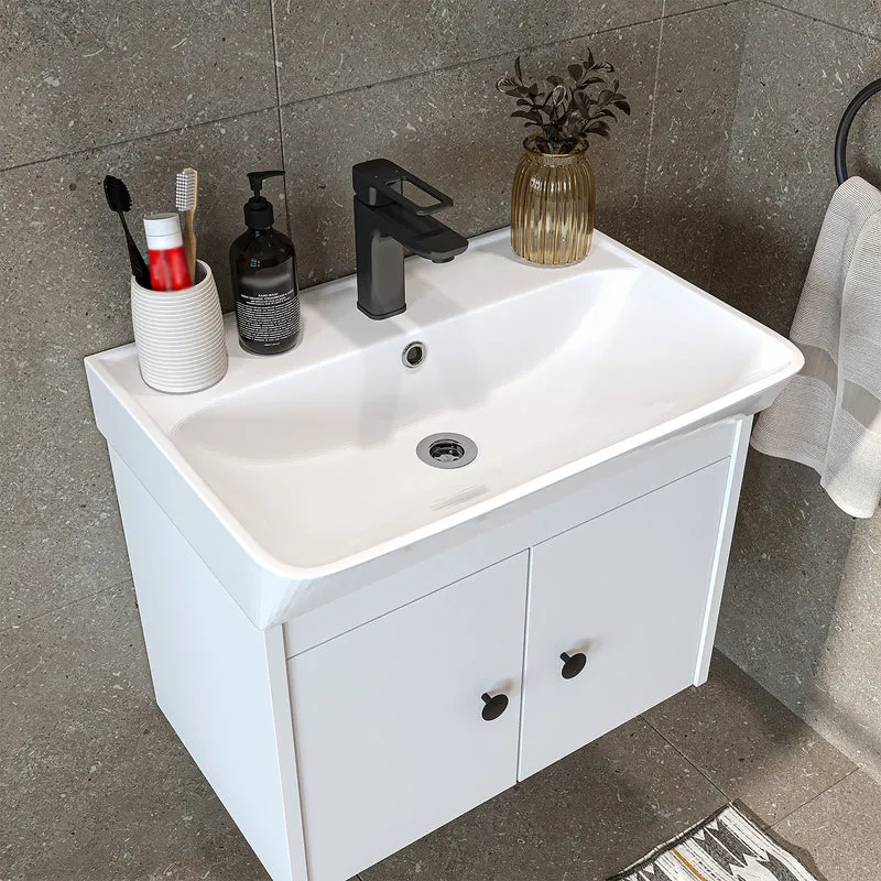 Roomart 4-teiliges Badmöbel-Set ADA, 60 cm, mit Waschbecken und Hochschrank, in 5 Farben
