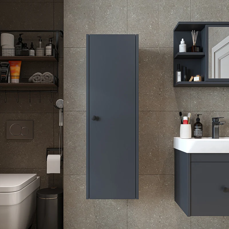 Roomart 4-teiliges Badmöbel-Set ADA, 60 cm, mit Waschbecken und Hochschrank, in 5 Farben