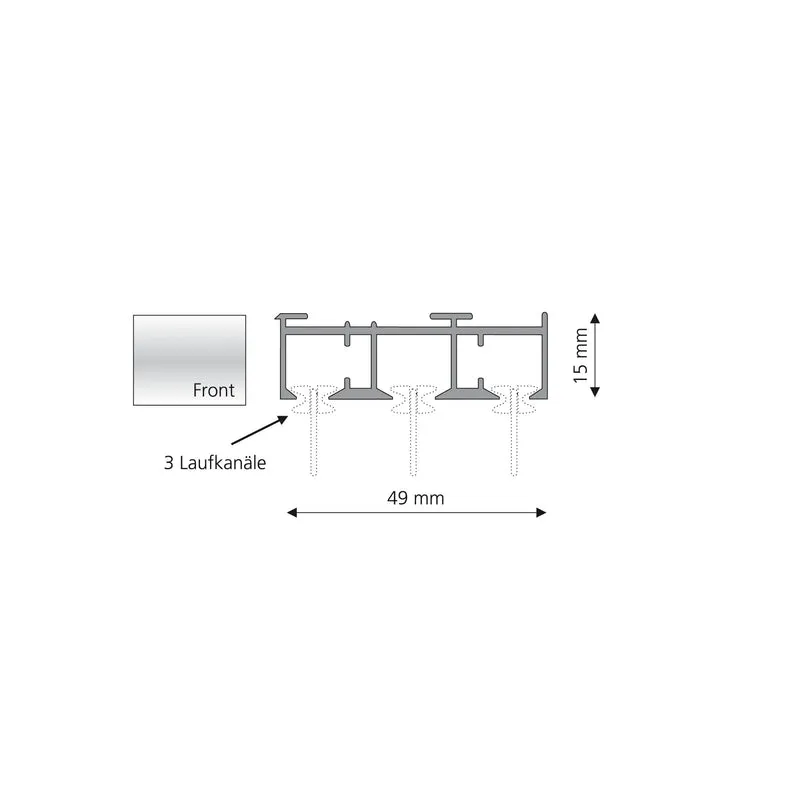 ourdeco® Aluminium Flächenvorhangschiene | für Gardinen und Vorhänge | verschiedene Längen | weiß silber