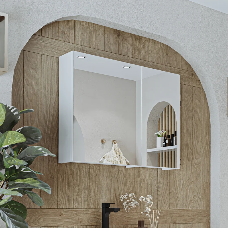Roomart 4-teiliges Badmöbel-Set GUSTO, 75 cm, mit rundem Becken, in 2 Farben