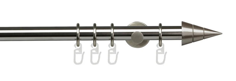 GARDINIA Gardinenstangen Komplettset Ø 20 mm in verschiedenen Designs, Farben und Längen