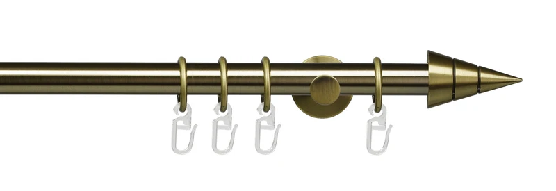 GARDINIA Gardinenstangen Komplettset Ø 20 mm in verschiedenen Designs, Farben und Längen