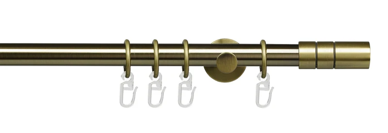 GARDINIA Gardinenstangen Komplettset Ø 20 mm in verschiedenen Designs, Farben und Längen