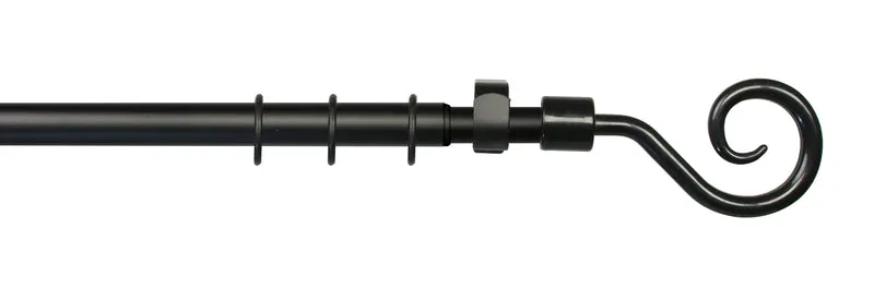 GARDINIA Gardinenstangen-Set ausziehbar 130 - 240 cm, Komplettstilgarnitur ø 16/13 mm inkl. Befestigungsmaterial, verschiedene Stile und Farben, Metall