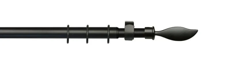 GARDINIA Gardinenstangen-Set ausziehbar 130 - 240 cm, Komplettstilgarnitur ø 16/13 mm inkl. Befestigungsmaterial, verschiedene Stile und Farben, Metall