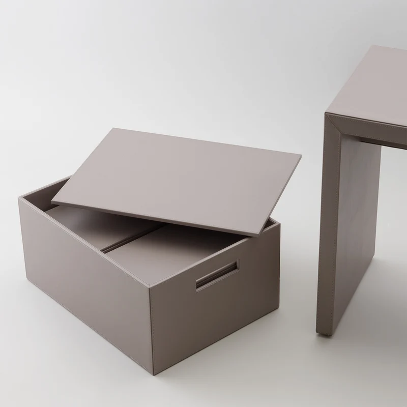 Kunstleder Aufbewahrungsbox 3er-Set Brownie 3BOX