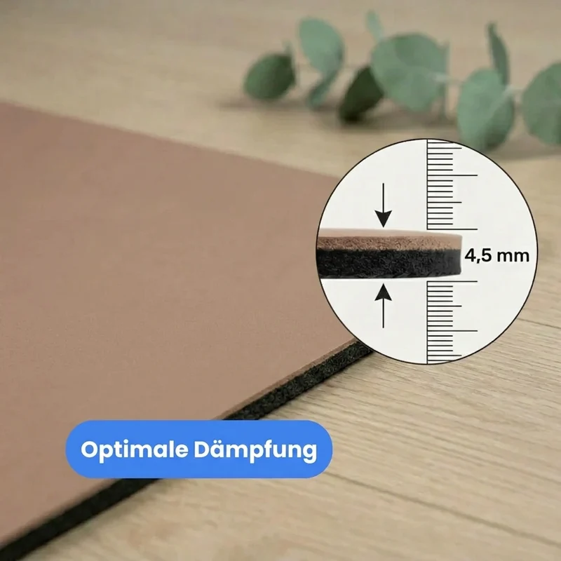 Yogamatte - PUREFLOW PRO | Naturkautschuk & PU-Leder | 4,5 mm