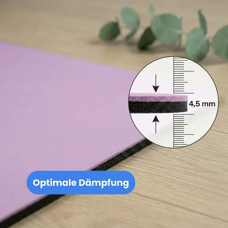 Yogamatte - PUREFLOW PRO | Naturkautschuk & PU-Leder | 4,5 mm