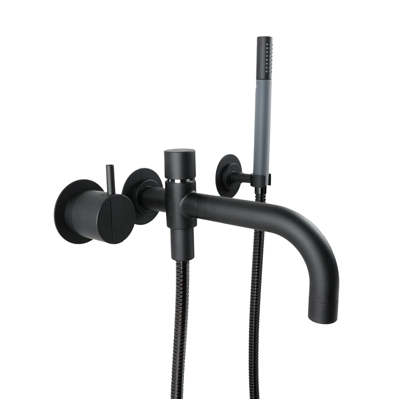 Vola Badewannenarmatur mit Handbrause 2141DT8