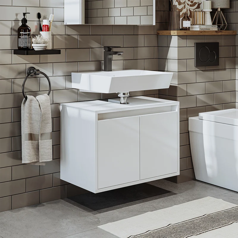 Roomart Badezimmer Unterschrank, 65 cm, ohne Waschbecken, 45 cm hoch, in 4 Farben