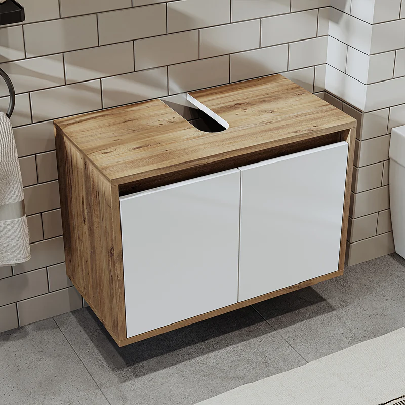 Roomart Badezimmer Unterschrank, 65 cm, ohne Waschbecken, 45 cm hoch, in 4 Farben