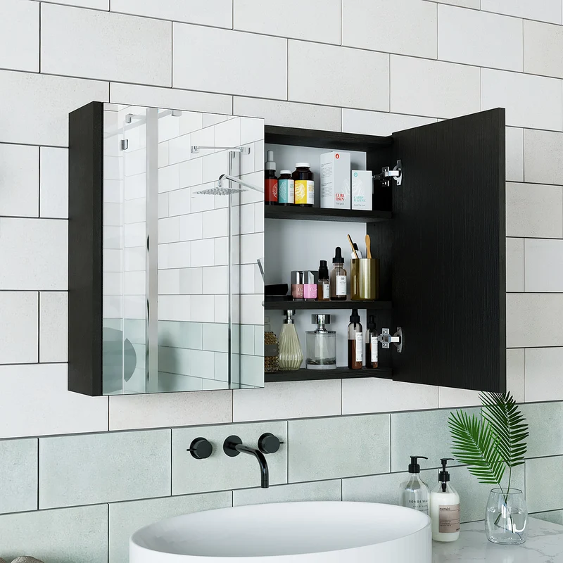Roomart Badezimmer Spiegelschrank, 60 oder 80 cm, mit Soft-Close-Türen, in 3 Farben