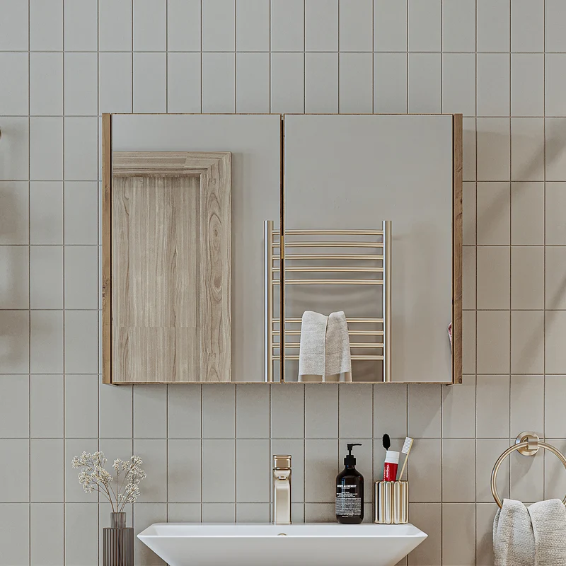 Roomart Badezimmer Spiegelschrank, 60 oder 80 cm, mit Soft-Close-Türen, in 3 Farben
